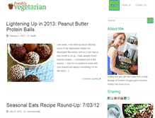 Tablet Screenshot of freshlyvegetarian.com